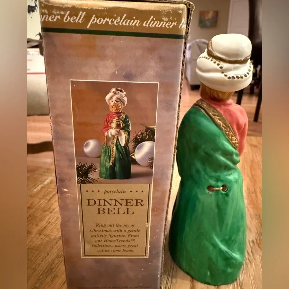 HomeTrends Porcelain Wise Man Figurine Bell 6x2 inches
